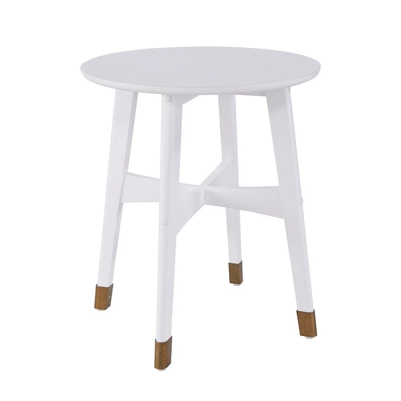Tavolino rotondo in legno stile Mid-Century Modern