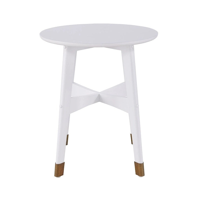 Tavolino rotondo in legno stile Mid-Century Modern