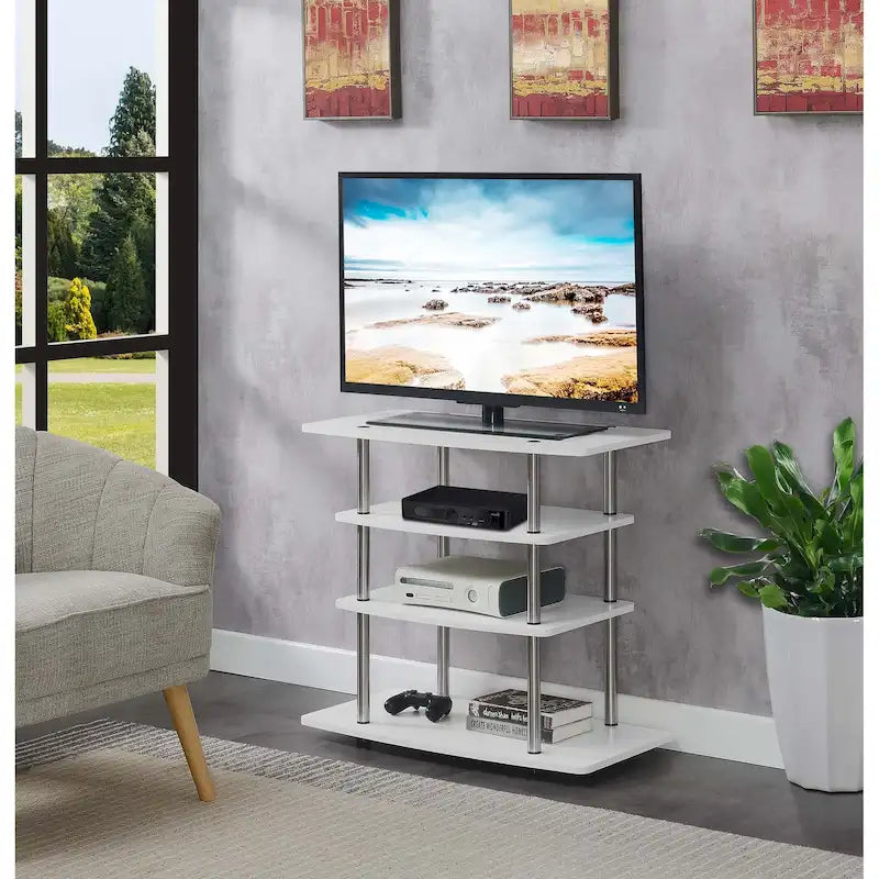 Mobile TV alto a 4 ripiani per TV fino a 37 pollici