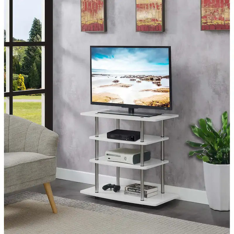 Mobile TV alto a 4 ripiani per TV fino a 37 pollici