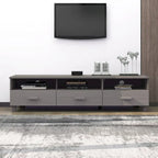 Mobile Porta TV con Cassetti e Vani - Legno Massello di Pino, 158x40x40 cm