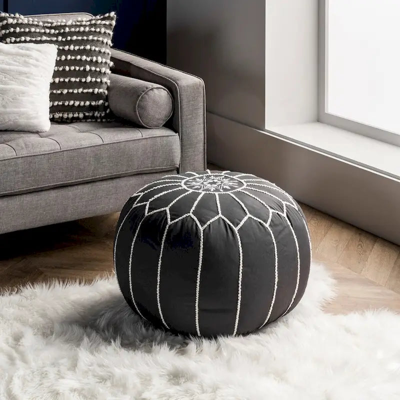 Pouf Ottomano Classico in Cotone Marocchino