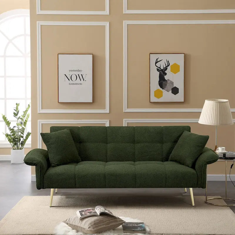 Divano Letto Futon Convertibile da 70,1" con Braccioli Pieghevoli