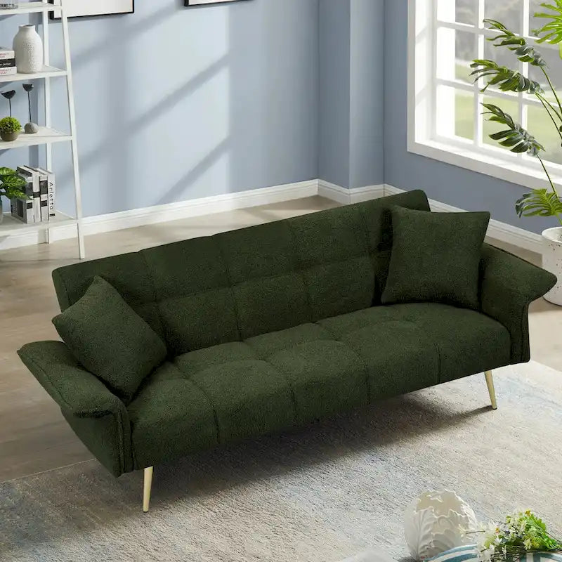 Divano Letto Futon Convertibile da 70,1" con Braccioli Pieghevoli