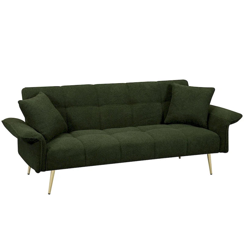 Divano Letto Futon Convertibile da 70,1" con Braccioli Pieghevoli