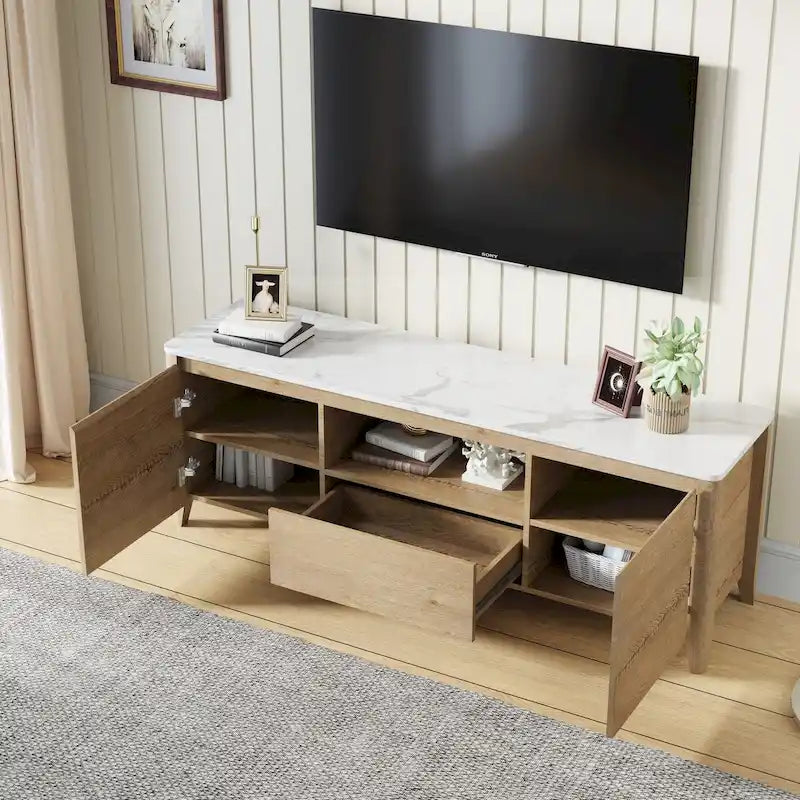Mobile porta TV da 58" con luci LED e vano portaoggetti