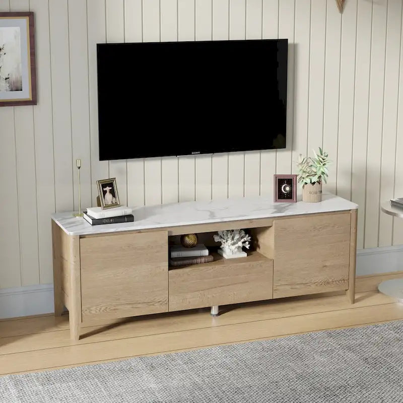 Mobile porta TV da 58" con luci LED e vano portaoggetti