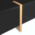 Tavolino da caffè laccato lucido con 4 cassetti