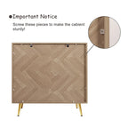 Madia moderna in legno a 2 ante con ripiano regolabile - 78,2 cm L x 39,9 cm P x 77,5 cm H