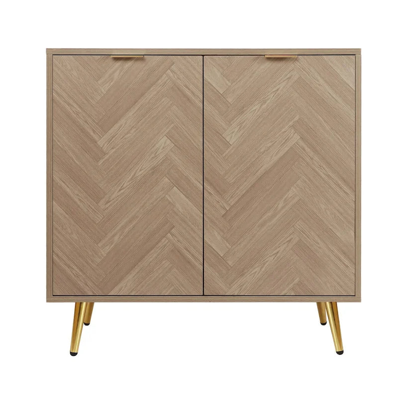 Madia moderna in legno a 2 ante con ripiano regolabile - 78,2 cm L x 39,9 cm P x 77,5 cm H