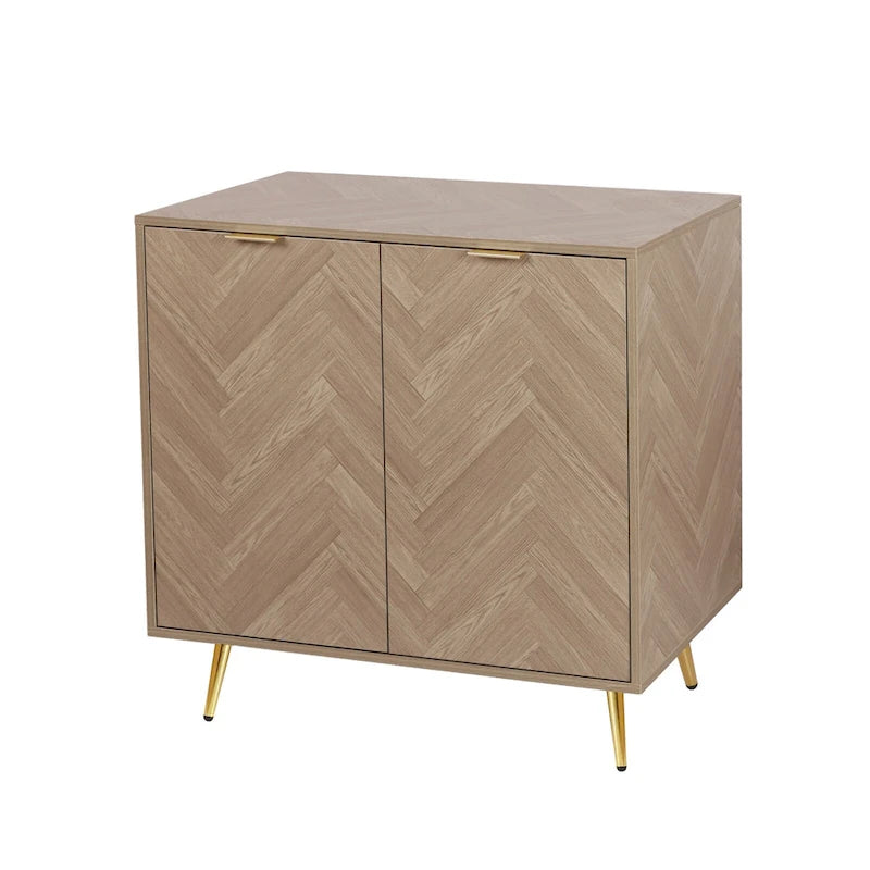 Madia moderna in legno a 2 ante con ripiano regolabile - 78,2 cm L x 39,9 cm P x 77,5 cm H