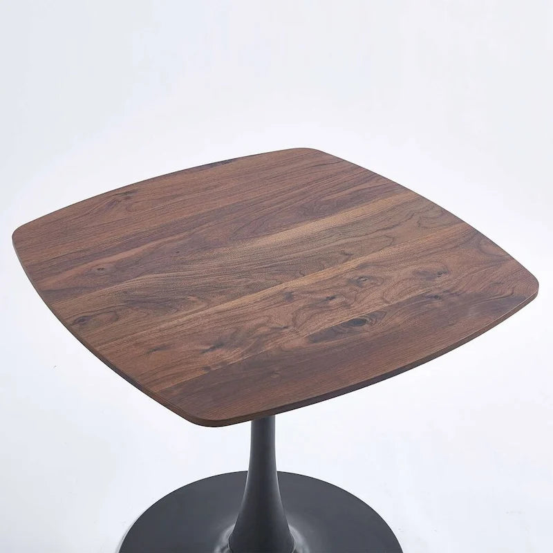 Tavolo da pranzo rotondo con piedistallo e piano in MDF