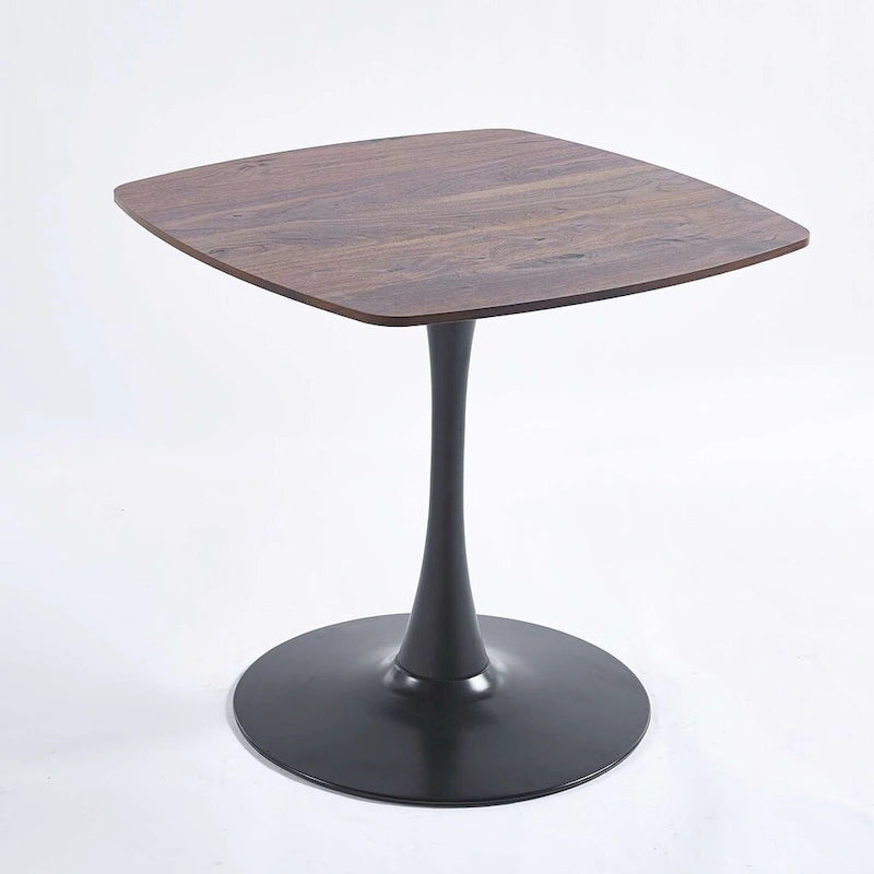 Tavolo da pranzo rotondo con piedistallo e piano in MDF