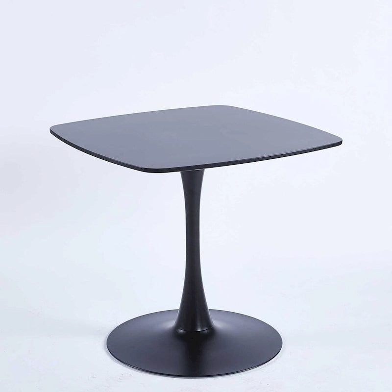 Tavolo da pranzo rotondo con piedistallo e piano in MDF