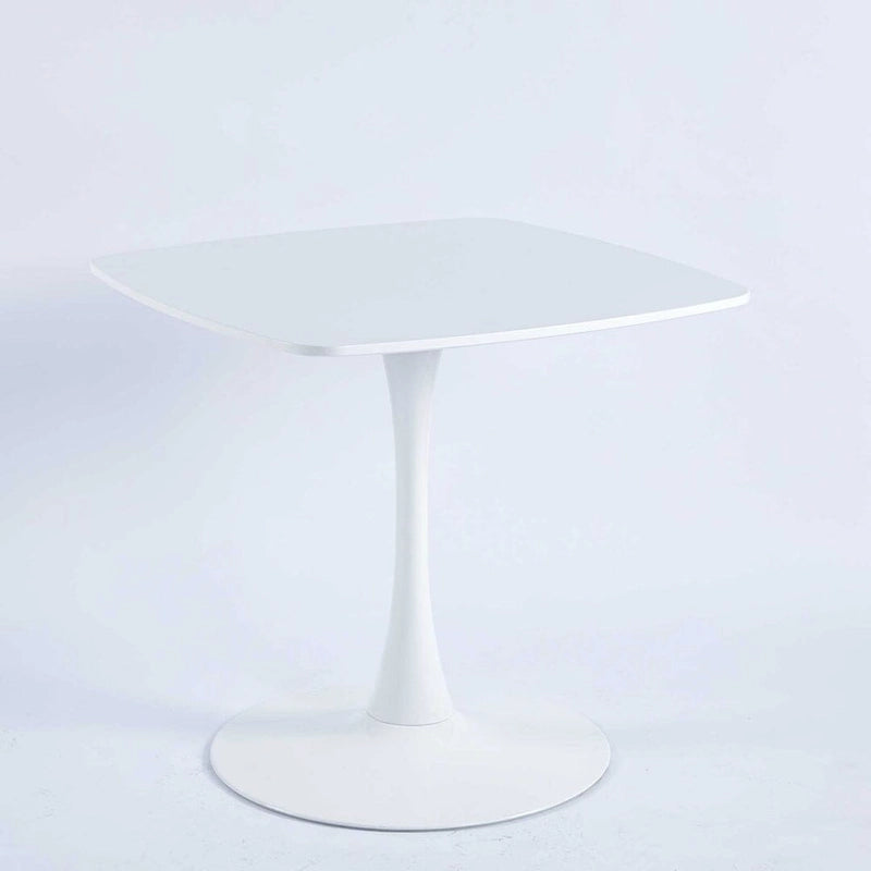 Tavolo da pranzo rotondo con piedistallo e piano in MDF