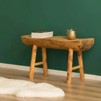 Panca decorativa in legno intagliato