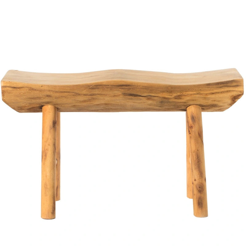 Panca decorativa in legno intagliato