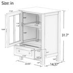 Mobile credenza con ante in vetro